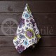 Colourful half-linen kitchen towel "Flowers"